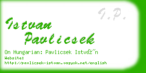 istvan pavlicsek business card